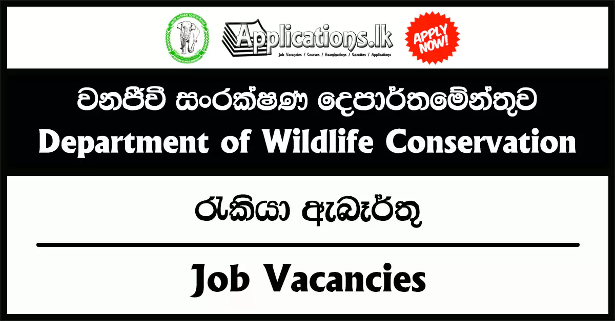 Bungalow Caretaker (Grade III) – Department of Wildlife Conservation Vacancies 2025