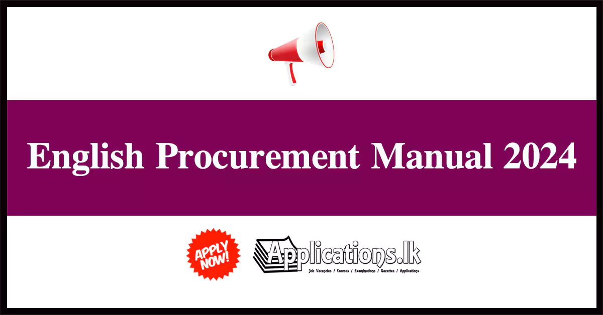 Procurement Manual 2024 for Goods, Works and Non-consulting Services (English Edition)