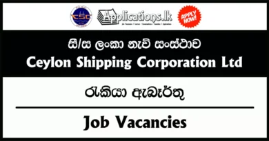 Ceylon Shipping Corporation Ltd Vacancies 2026 – Internal Auditor, Deputy Manager HR, Assistant Manager & More